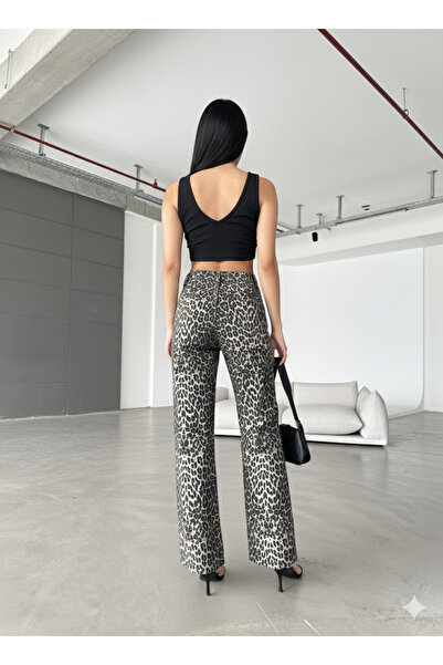 MUG collection Women's Jeans Palazzo Leopard