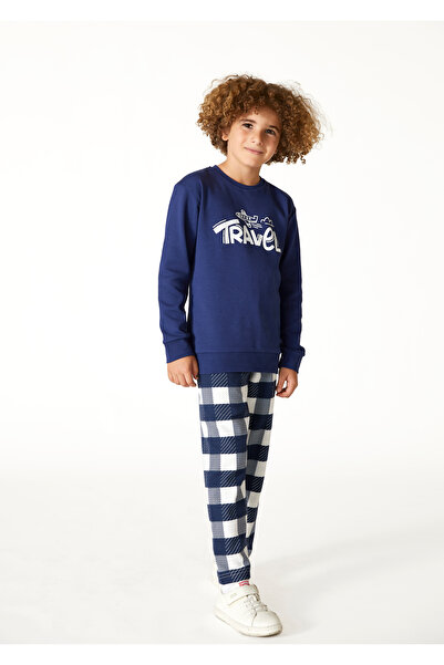 Elsima طقم بيجامة للأولاد من نوع إنترلوك للشتاء