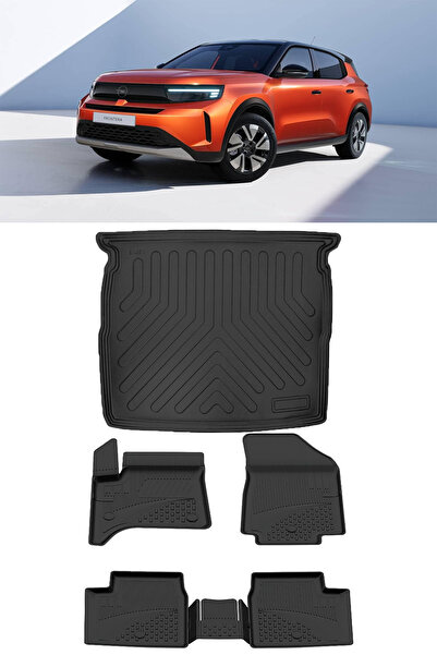 Sahler Opel Frontera Hybrit 2025 ve Sonrası 4.5D Paspas 3D Rizline Üst Bagaj ...