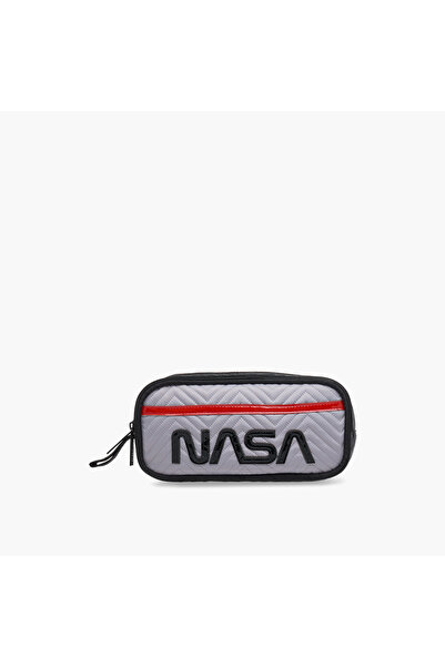 Nasa حقيبة أقلام مبطنة بسحاب للإغلاق