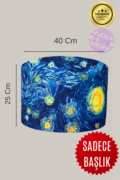 APCASADECOR Yıldızlı Gece Metal Kasnaklı Lambader Başlığı