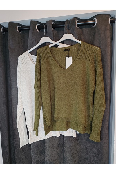 moda rüyası V Yaka Merserize Bluz