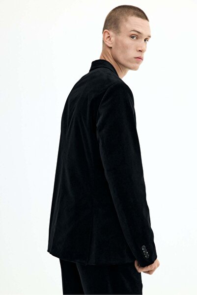 H&M Regular Fit Single-breasted velvet jacket