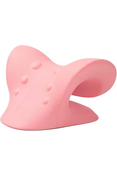 RESTCLOUD Neck & Shoulder Relaxation Pillow — Neck Traction, Pain Relief, Spine Alignment (Pink)