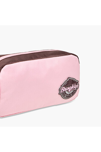 Juniors Applique Detail Pencil Pouch with Zip Closure