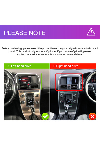 podofo Navigation Volvo XC60 2008-2013, Wireless Carplay & Android Auto, 2GB RAM, Rear View Camera as a gift