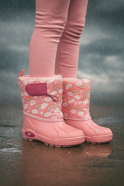 minibonito Winter Warmly Lined Snow Boots for Girls and Boys