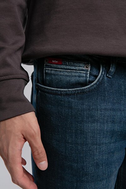 Lee Cooper Jagger Normal Waist Slim Fit Straight Leg Acerra Teal Dark Men's Trousers