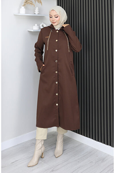 sefamerve Boydan Buttoned Chain Detailed Cap 0206-02 Brown