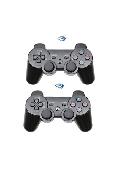 HAPPY JOKER Set 2 Wireless DUALSHOCK Controllers, for PlayStation 3, HJS-77, intense vibrations, Black, HAPPY JO