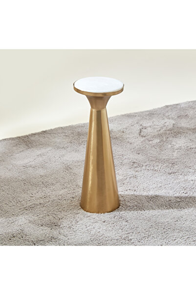 Lifestyle Round Top Metal Accent Table - 20x20x54 cms