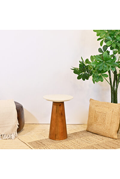 Crafted by Lifestyle Marble Top Accent Table