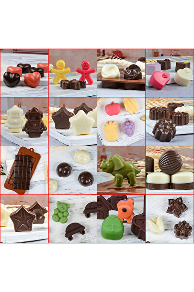 MaffStuff MaffStuff® Silicone Mold Model 3 Garden Flowers – For Candies, Pralines and Jellies