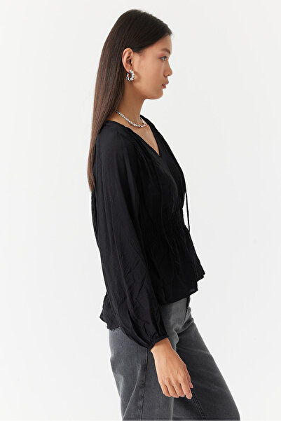 PAULMARK Women's Gather Detailed Blouse