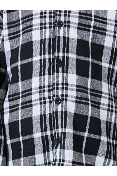 Styli Checked Flannel Hooded Shirt and Joggers Set