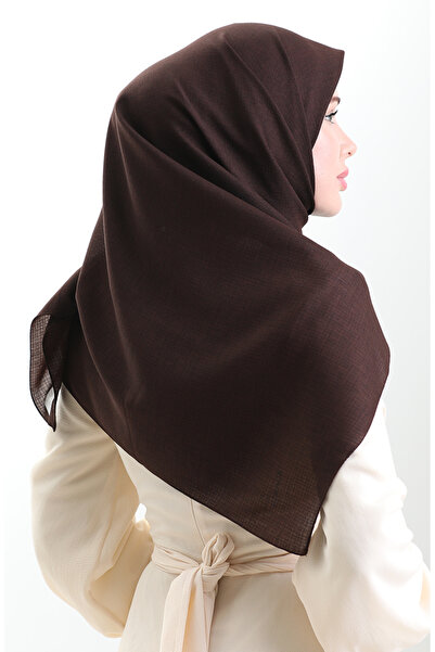 sefamerve Karaca linen scarf 82023-09 bitter brown