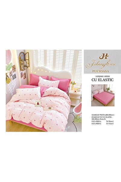 Inovius 6 Piece Luxury Johnny Home Elastic Bed Linen Set Pucioasa DSIPRO77