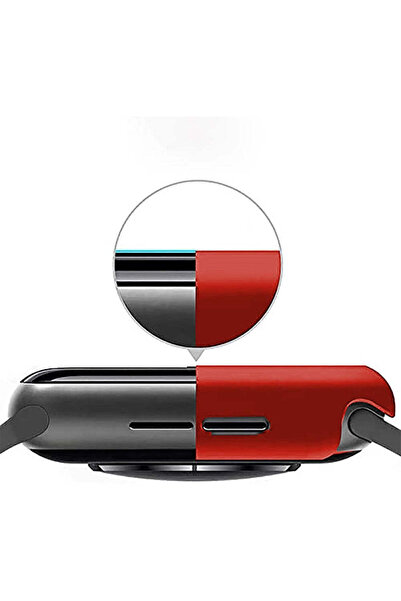 Casey Studios Apple Watch 3/2/1 Case with Foil - 42MM, Hard Polycarbonate, Slim, Anti-Shock Full Screen, Red