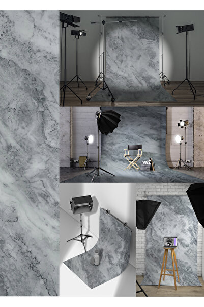 Arkhearts KÜL DAMARI VİNİL BACKDROP – MERMER DOKULU PROFESYONEL FOTOĞRAF ARKA...