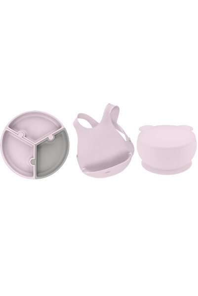 OiOi 3 Piece Nutrition Set Puzzle Misty Lilac