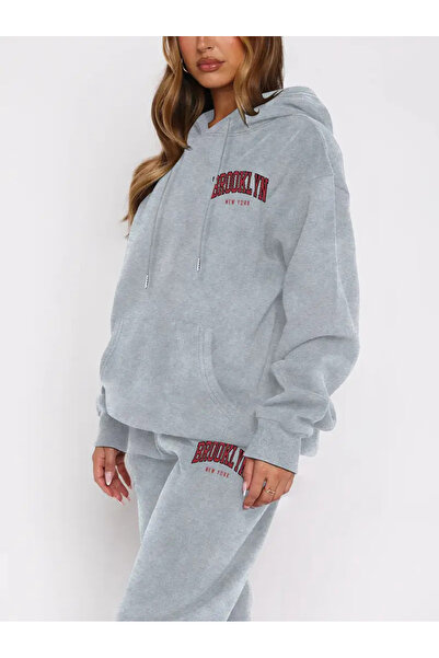 Flaubert -Women's Printed Hoodie Oversize and Sweatpants 2-Piece Set