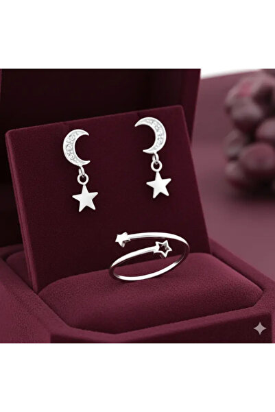 Ayla The Moon and Stars silver set