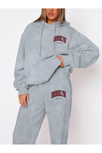 Flaubert -Women's Printed Hoodie Oversize and Sweatpants 2-Piece Set