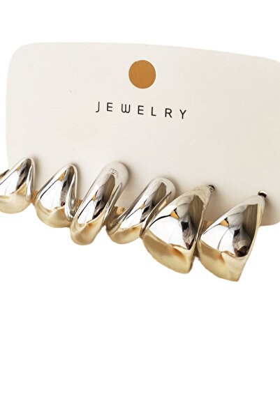 Take Two By Styli Set of 3 - Assorted Circle Alloy Earrings