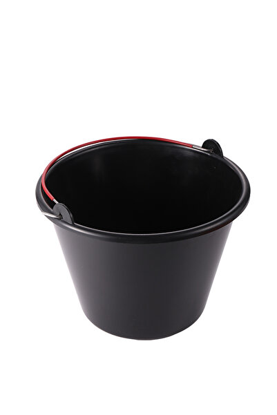 Lawazim Plastic Bucket 10L Black - Durable Multi-Purpose Bucket for Mixing Gardening & Cleaning
