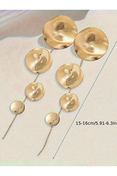 Take Two By Styli Gold Tone Circle Dangle Earrings