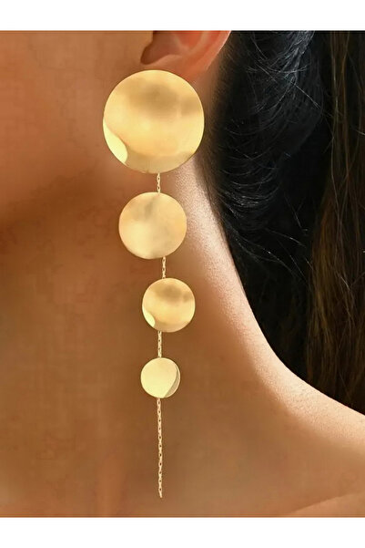 Take Two By Styli Gold Tone Circle Dangle Earrings