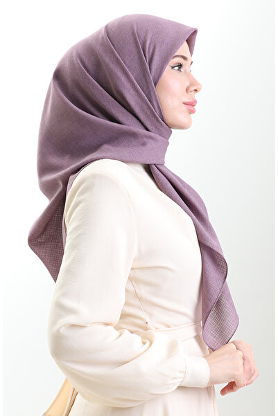 sefamerve Karaca Linen Scarf 82023-06 Dark Lilac