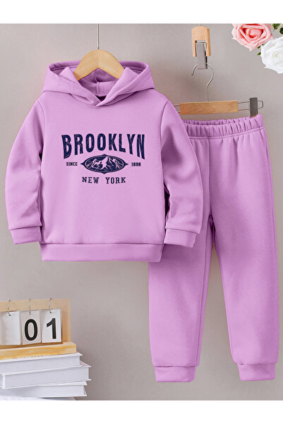 Take Two By Styli Girl Graphic Print Hoodie with Pants Set