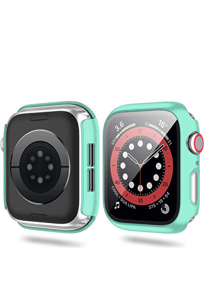 Casey Studios Husa cu Folie Apple Watch 9/8/7 - 41MM, Policarbonat Dur, Slim,...