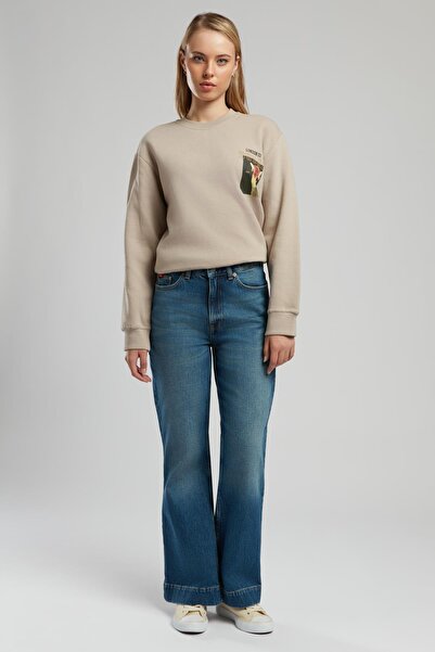 Lee Cooper Sandy High Waist Wide Leg Cut Wide Leg Francesca Light Women's Jeans