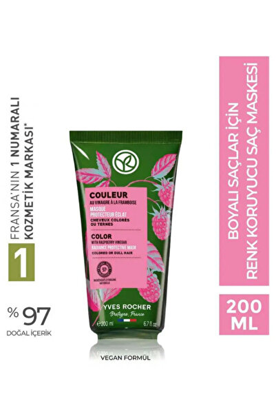 Yves Rocher Boyalı Saçlar İçin Renk Koruyucu Saç Maskesi 200 ml Frambuaz Sirk...