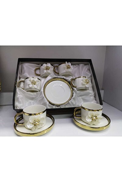 EMEL 6-Person Custom Made Gilded Luxury Porcelain Coffee Set