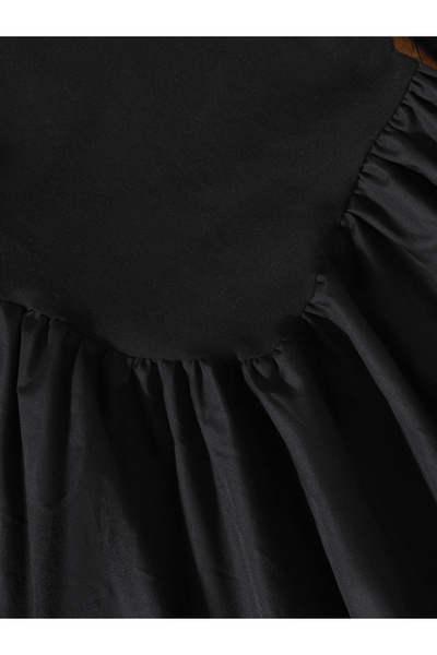 Take Two By Styli Girl's Solid Long Sleeve Bud Dress