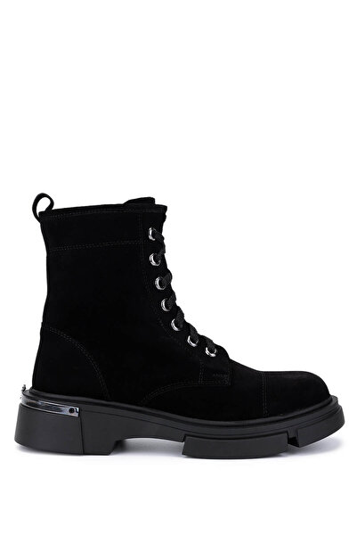 Tamer Tanca Kadın Siyah Süet Casual Bot