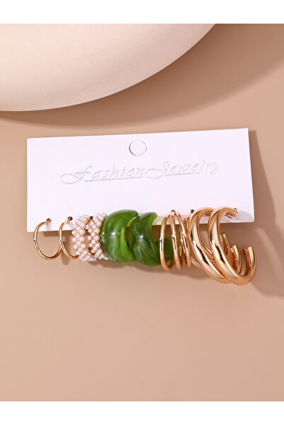 Take Two By Styli Set of 5 - Assorted Chic Hoop Earrings