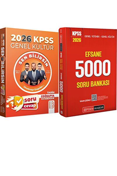 Pegem Akademi Yayıncılık 2026 KPSS Efsane 5000 Tamamı Çözümlü Soru Bankası - ...