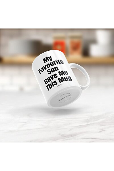 NASAQ Funny Gift Mug for Dad or Mom — "My Favourite Son Gave Me This" (Stuff4), 11oz Dishwasher Safe