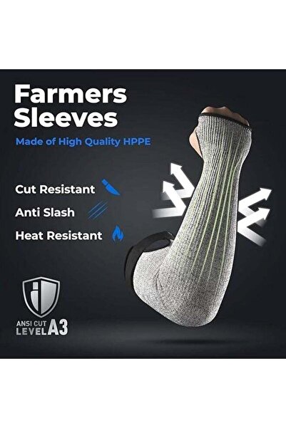 Generic Anti cutting Arm Sleeves, Gardening Safety Protection Anti-bite Wrist Arm Sleeves Protector Heat Res