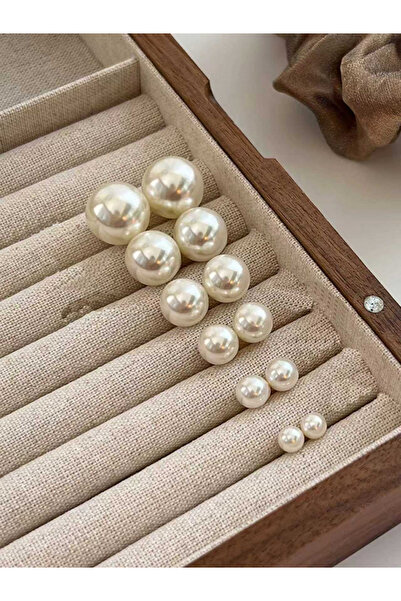 Take Two By Styli Set of 6 - Faux Pearl Stud Earrings