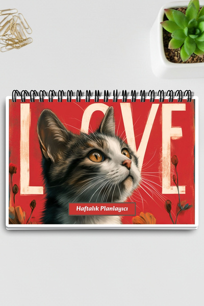 qoeuyl boutique Slatka mačka tematska A5 spiralna lista obaveza, beleške, ned...