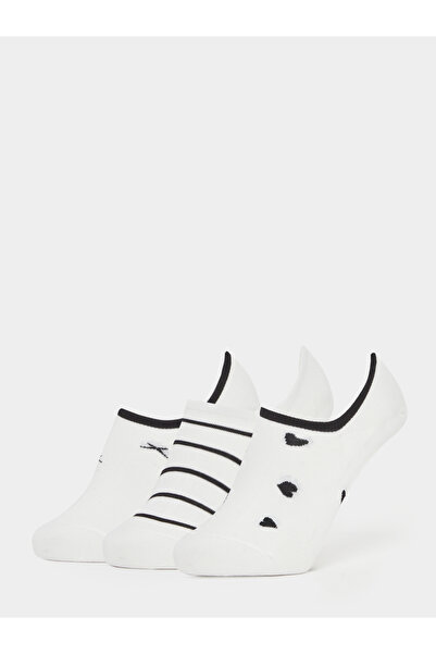 Styli Pack of 3 - White Heart Detail Socks
