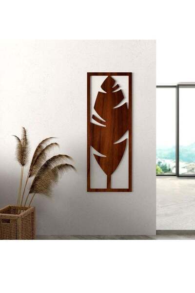 Story of candle Decorative wall art panel - featuring a distinctive brown feather pattern design