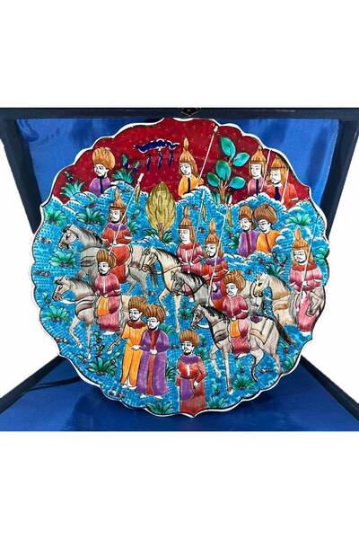 Çini Evi طبق فخاري مصغر مصنوع يدويًا من إزنيك - فرقة السفر العثمانية