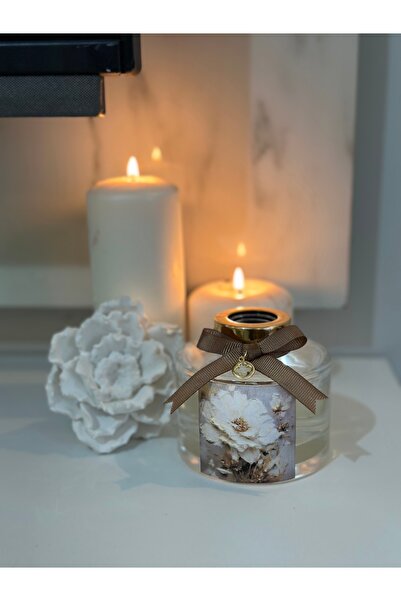 LİNECRAFT 150 ml Seramik Çiçek Taşlı Yasemin Kokulu Oda Kokusu