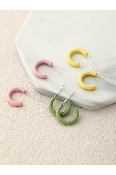 Take Two By Styli 3 pairs Circle Earrings set